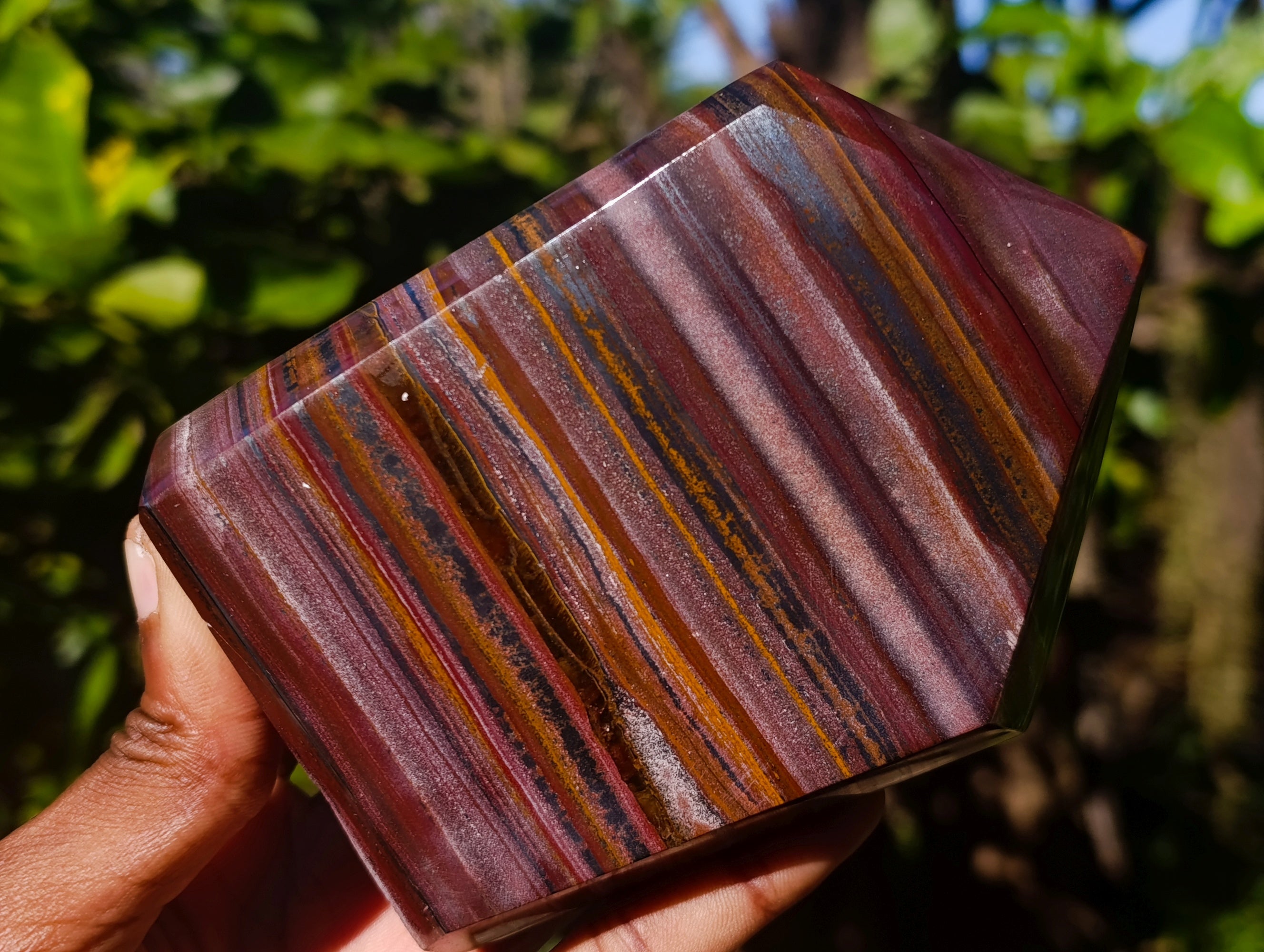 Polished Banded Tiger Iron Jasper Points x 2 From Northern Cape, South Africa - Toprock Gemstones and Minerals 