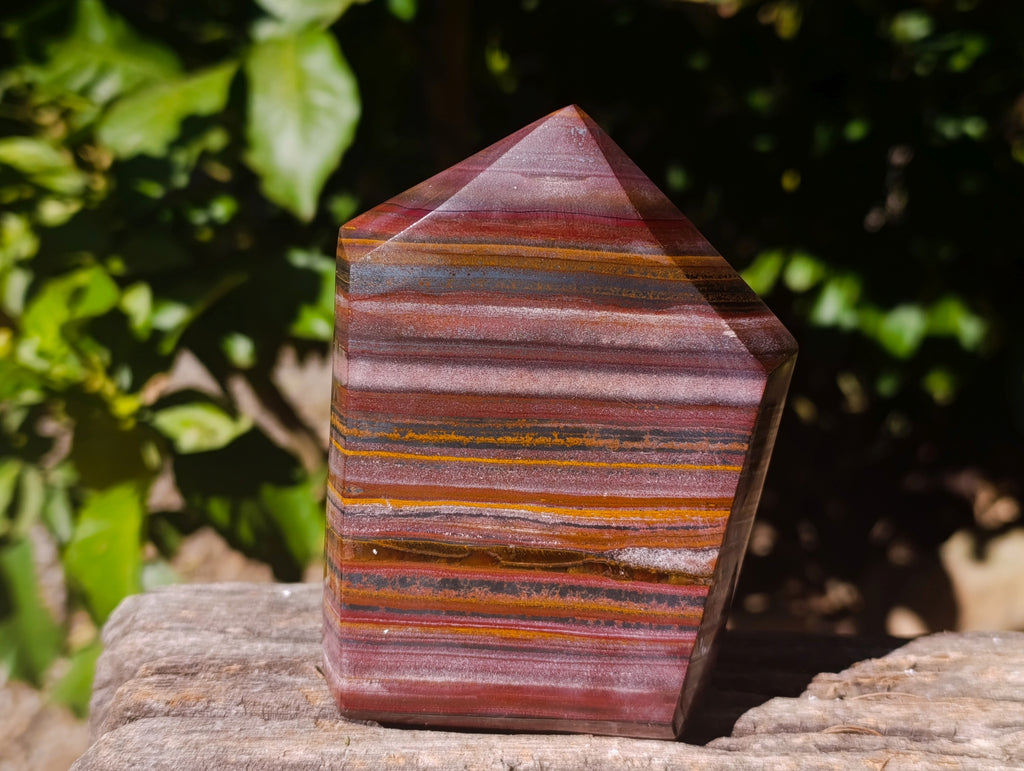 Polished Banded Tiger Iron Jasper Points x 2 From Northern Cape, South Africa - Toprock Gemstones and Minerals 