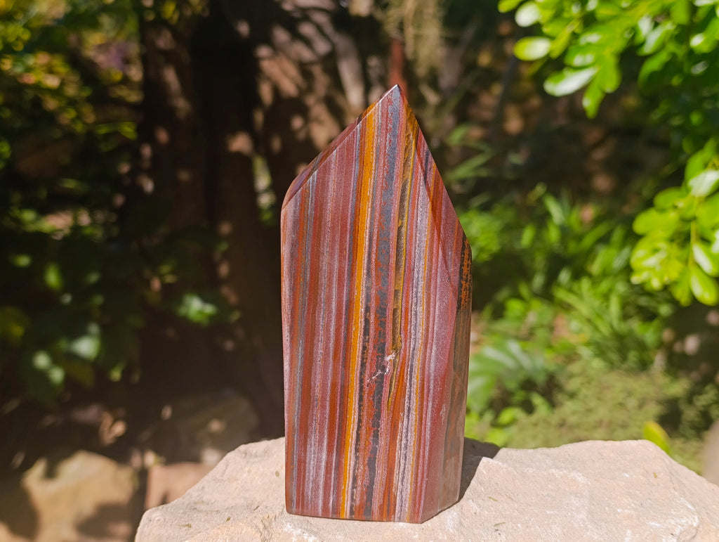 Polished Banded Tiger Iron Jasper Points x 2 From Northern Cape, South Africa - Toprock Gemstones and Minerals 