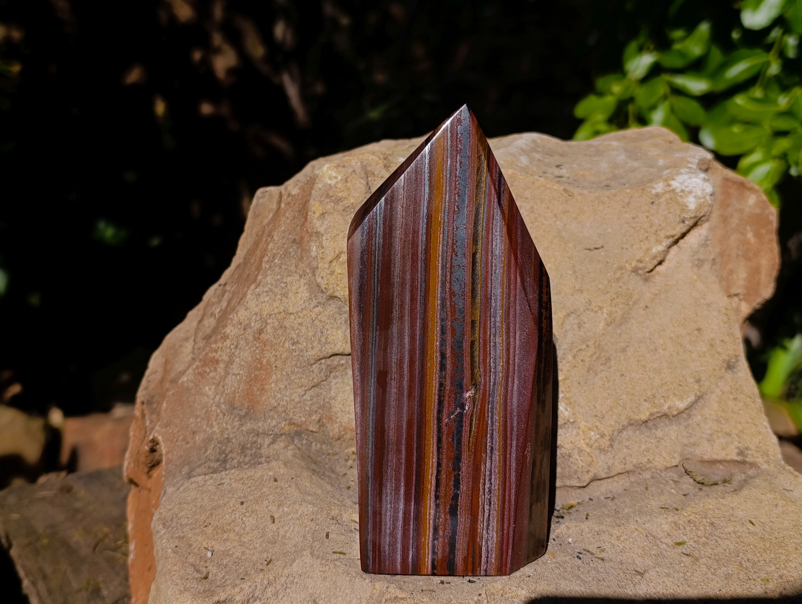 Polished Banded Tiger Iron Jasper Points x 2 From Northern Cape, South Africa - Toprock Gemstones and Minerals 