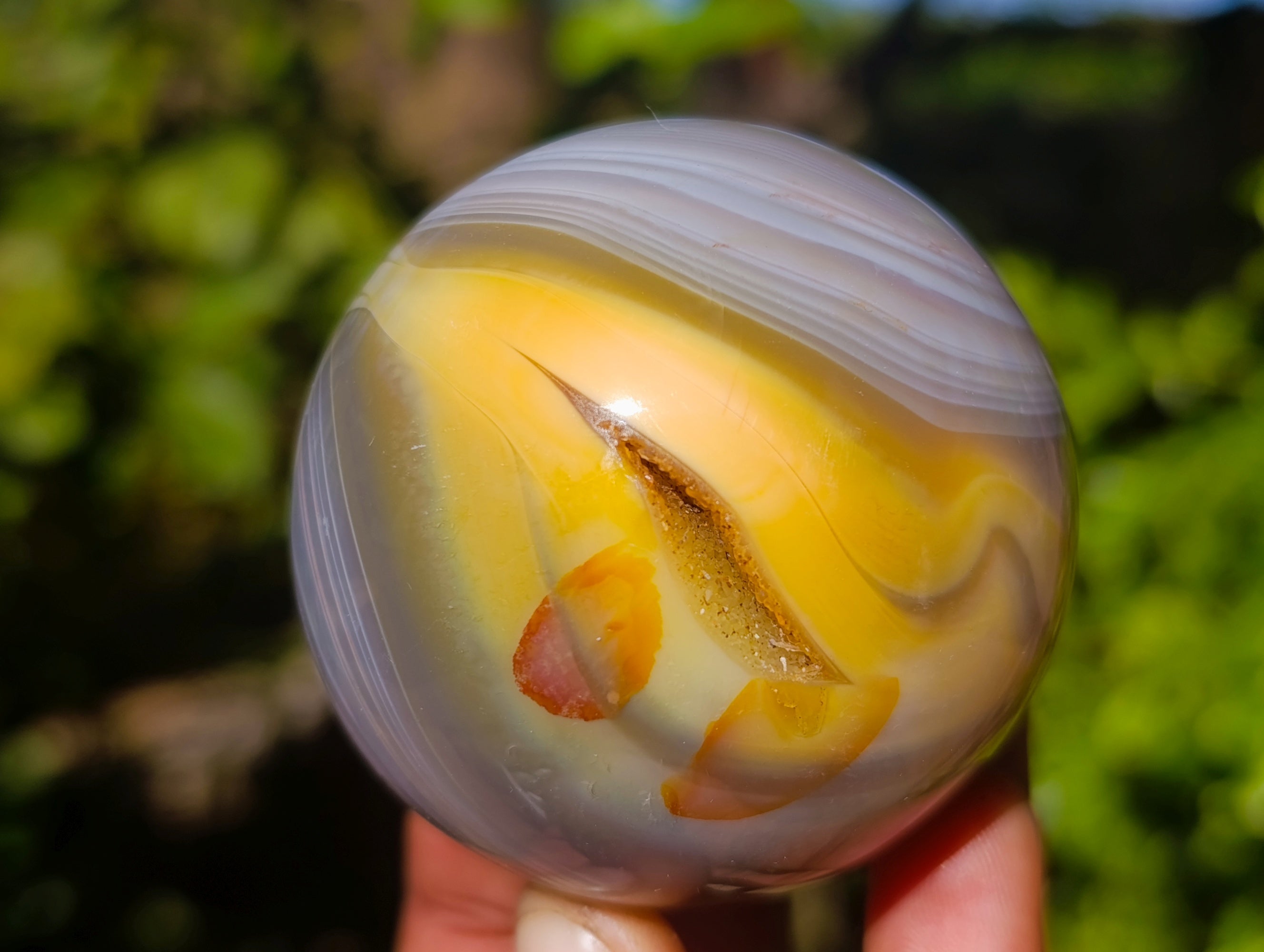 Polished Banded Agate Spheres x 4 From Madagascar - Toprock Gemstones and Minerals 