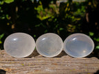 Polished Pearl Girasol Quartz Crystal Palm Stones x 12 From Ambatondrazaka, Madagascar - Toprock Gemstones and Minerals 