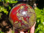 Polished Bastite Dragons Blood Stone Sphere-Ball x 1 From Tshipise, South Africa - Toprock Gemstones and Minerals 