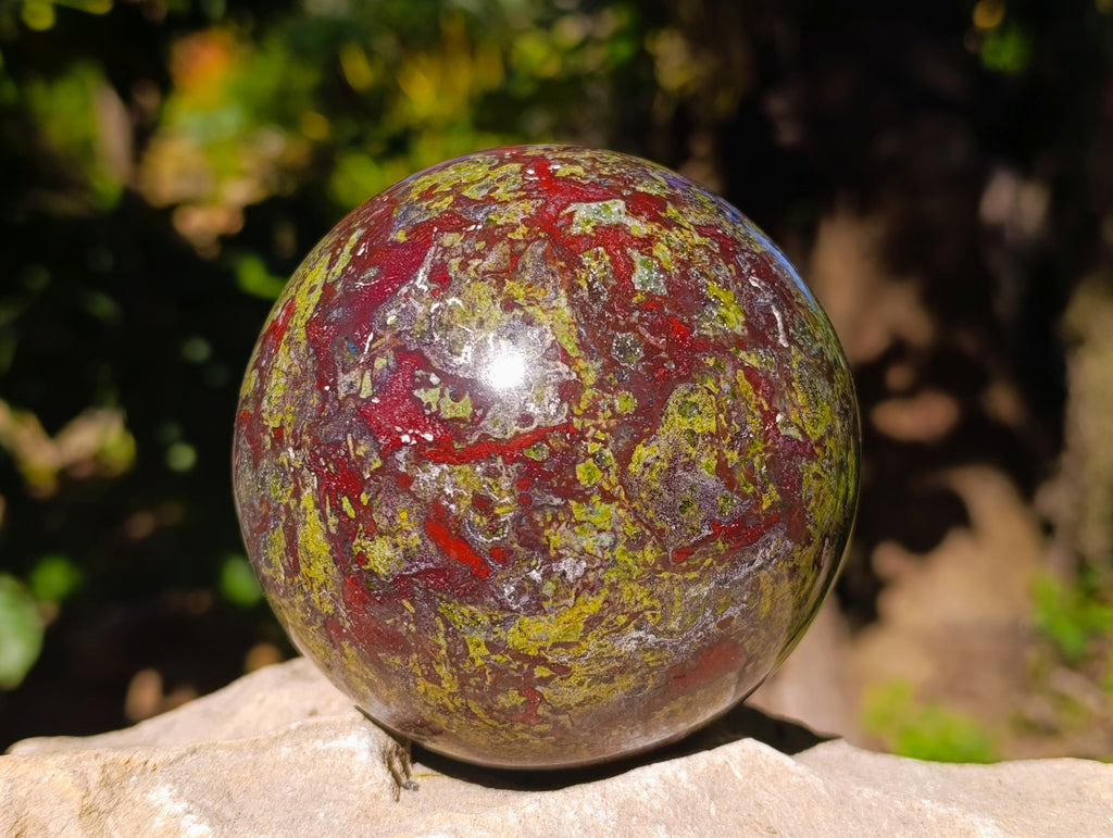 Polished Bastite Dragons Blood Stone Sphere-Ball x 1 From Tshipise, South Africa - Toprock Gemstones and Minerals 