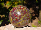Polished Bastite Dragons Blood Stone Sphere-Ball x 1 From Tshipise, South Africa - Toprock Gemstones and Minerals 
