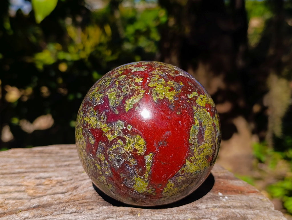 Polished Bastite Dragons Blood Stone Sphere-Ball x 1 From Tshipise, South Africa - Toprock Gemstones and Minerals 