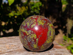 Polished Bastite Dragons Blood Stone Sphere-Ball x 1 From Tshipise, South Africa - Toprock Gemstones and Minerals 