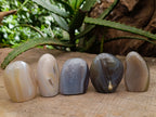 Polished Banded Agate Free Forms and Standing Free Forms x 17 From Madagascar - Toprock Gemstones and Minerals 