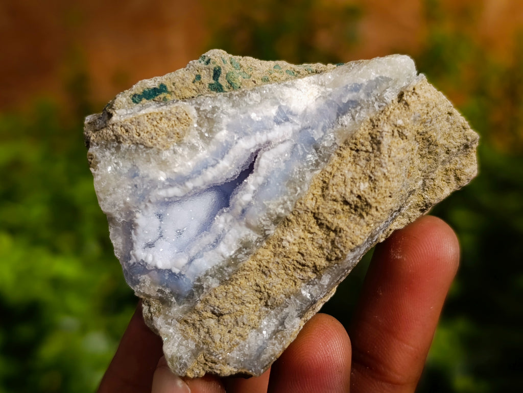 Natural Blue Lace Agate Geodes x 24 From Nsanje, Malawi - Toprock Gemstones and Minerals 
