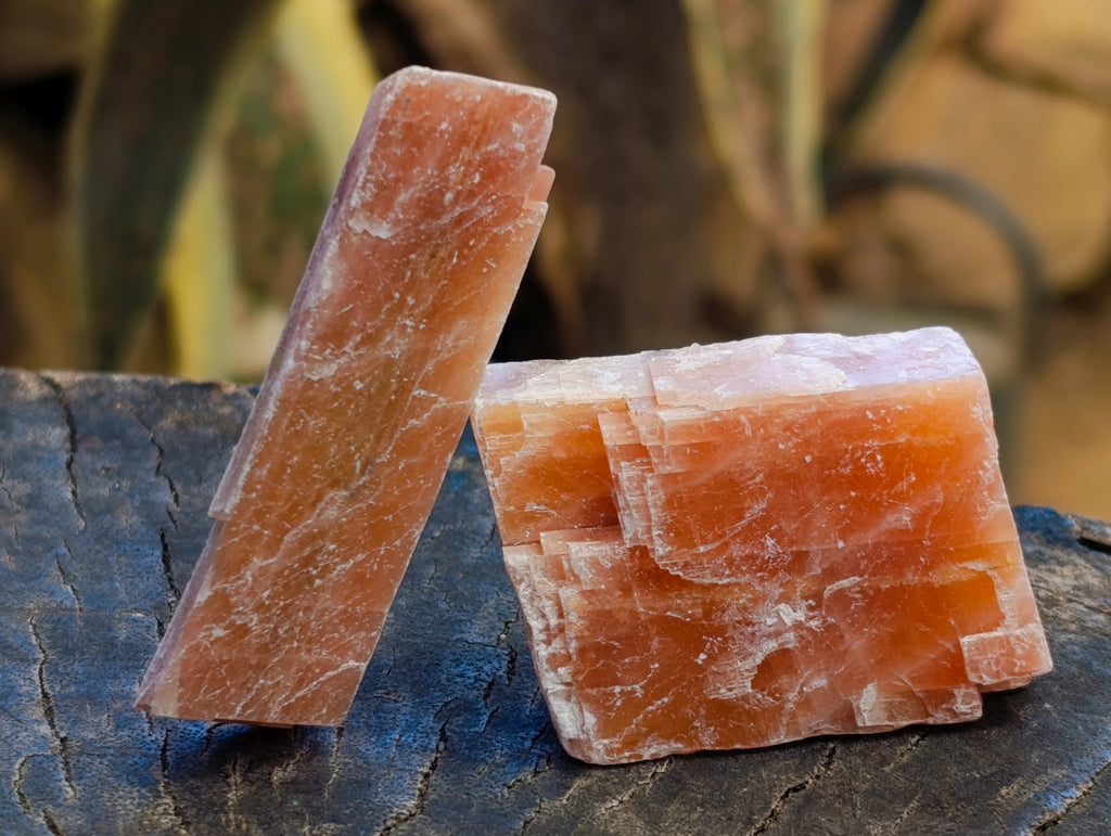 Natural Rhombohedral Sunset Orange Calcite Specimens x 34 From Spitzkop, Namibia - Toprock Gemstones and Minerals 