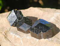 Natural Schorl Black Tourmaline Terminated Crystal Specimens x 70 From Erongo, Namibia - Toprock Gemstones and Minerals 