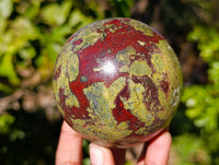 Polished Bastite Dragons Blood Stone Sphere-Ball x 2 From Tshipise, South Africa - Toprock Gemstones and Minerals 