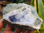 Natural Blue Lace Agate Geode x 4 From Nsanje, Malawi - Toprock Gemstones and Minerals 