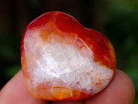 Polished Mini Carnelian Agate "Jewellery" Gemstone Hearts x 20 From Madagascar