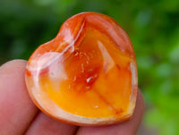 Polished Mini Carnelian Agate "Jewellery" Gemstone Hearts x 20 From Madagascar