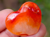 Polished Mini Carnelian Agate "Jewellery" Gemstone Hearts x 20 From Madagascar