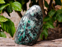 Polished Emerald Mica In Matrix Standing Free Forms x 2 From Mutoko, Zimbabwe - Toprock Gemstones and Minerals 