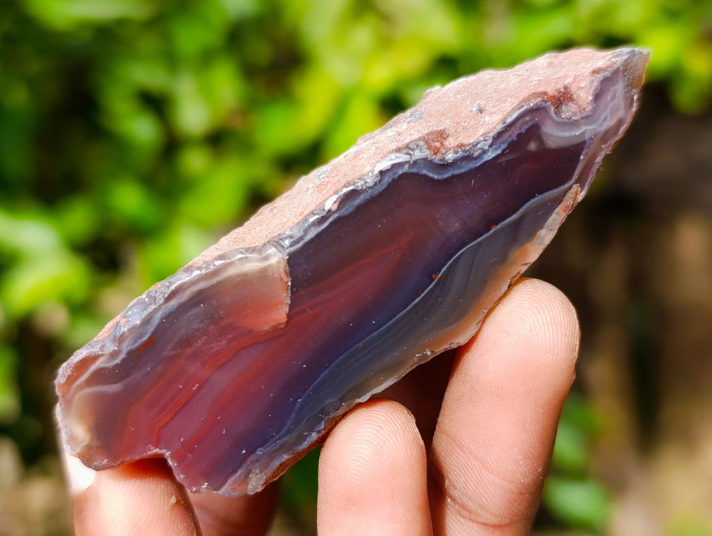 Polished On One Side Red Sashe River Agate Nodules x 12 From Zimbabwe - Toprock Gemstones and Minerals 