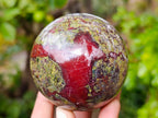Polished Bastite Dragons Blood Stone Sphere-Ball x 3 From Tshipise, South Africa - Toprock Gemstones and Minerals 