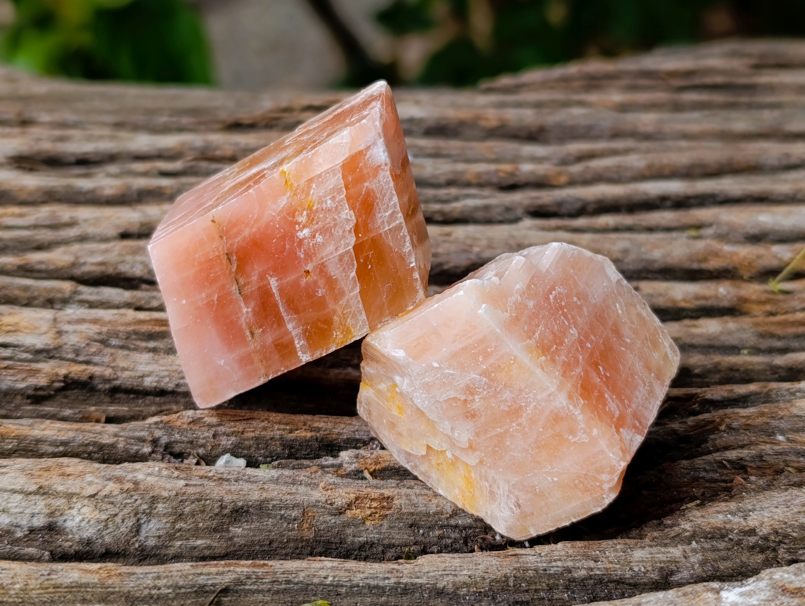 Natural Rhombohedral Sunset Orange Calcite Specimens x 35 From Spitzkop, Namibia - Toprock Gemstones and Minerals 