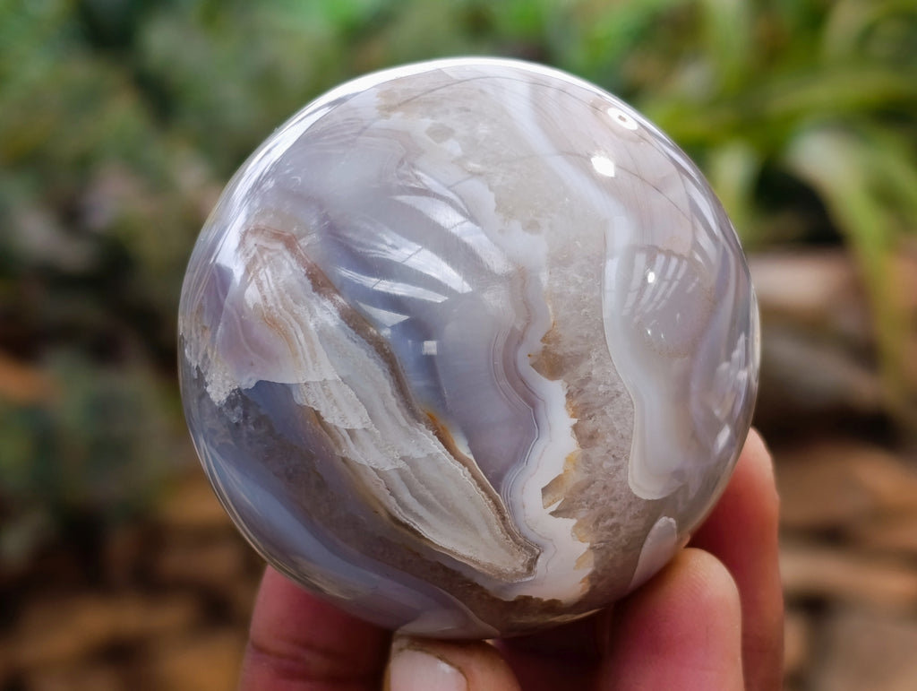 Polished Banded Agate Spheres x 4 From Madagascar - Toprock Gemstones and Minerals 