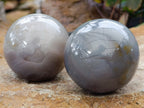 Polished Banded Agate Spheres x 4 From Madagascar - Toprock Gemstones and Minerals 