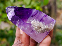 Polished Window Amethyst Quartz Points x 6 From Akansobe, Madagascar - Toprock Gemstones and Minerals 