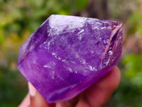 Polished Window Amethyst Quartz Points x 6 From Akansobe, Madagascar - Toprock Gemstones and Minerals 