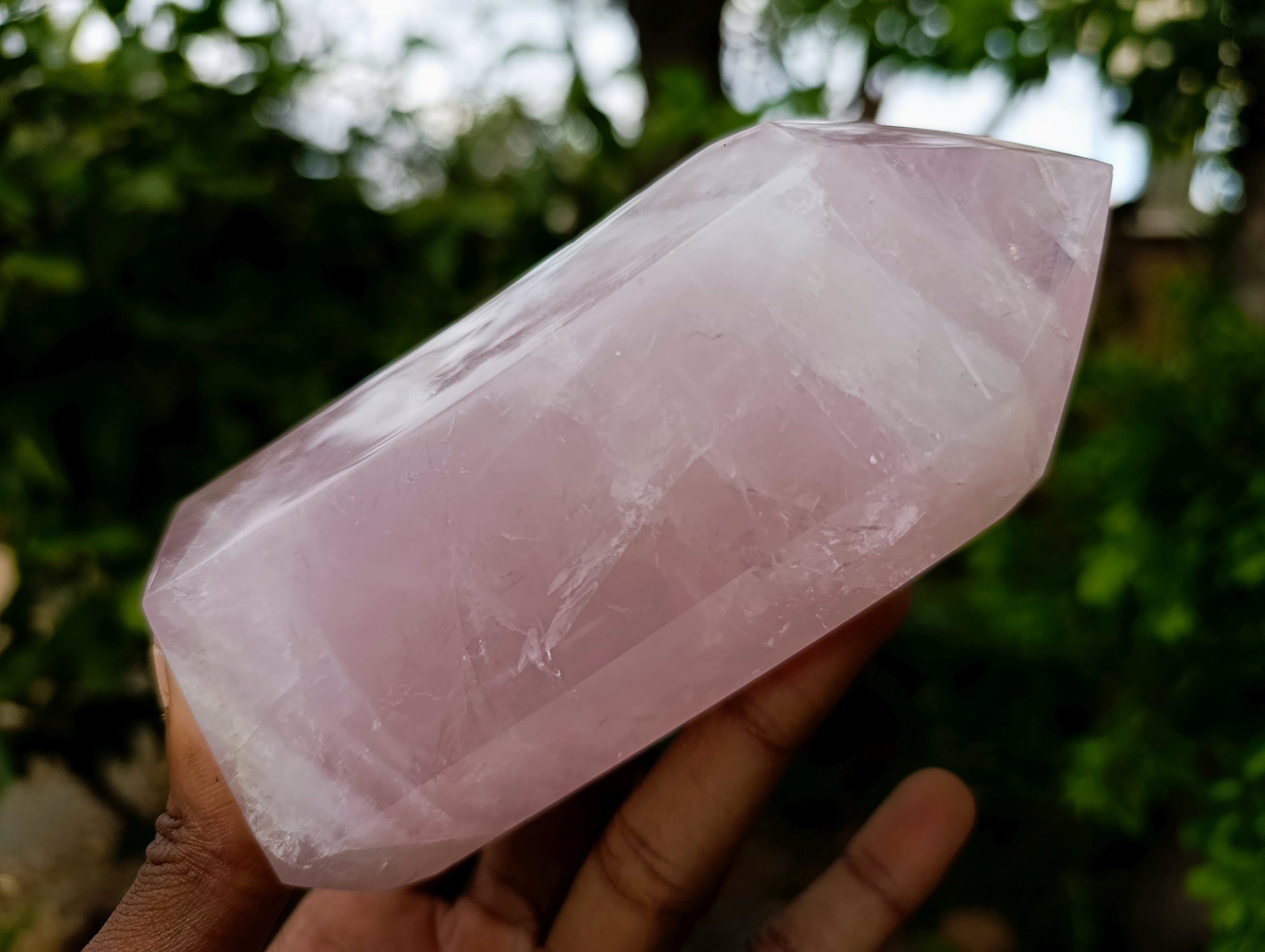 Polished Rose Quartz Crystal Points x 3 From Ambatondrazaka, Madagascar - Toprock Gemstones and Minerals 