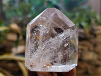Polished Mixed Smokey Quartz Crystals including Golden Rutile Inclusion x 4 from Madagascar - Toprock Gemstones and Minerals 