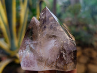 Polished Mixed Smokey Quartz Crystals including Golden Rutile Inclusion x 4 from Madagascar - Toprock Gemstones and Minerals 