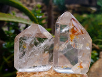 Polished Mixed Smokey Quartz Crystals including Golden Rutile Inclusion x 4 from Madagascar - Toprock Gemstones and Minerals 