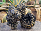 Natural Schorl Black Tourmaline Clusters x 2 From Erongo, Namibia - Toprock Gemstones and Minerals 