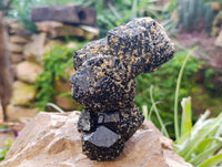 Natural Schorl Black Tourmaline Clusters x 2 From Erongo, Namibia - Toprock Gemstones and Minerals 