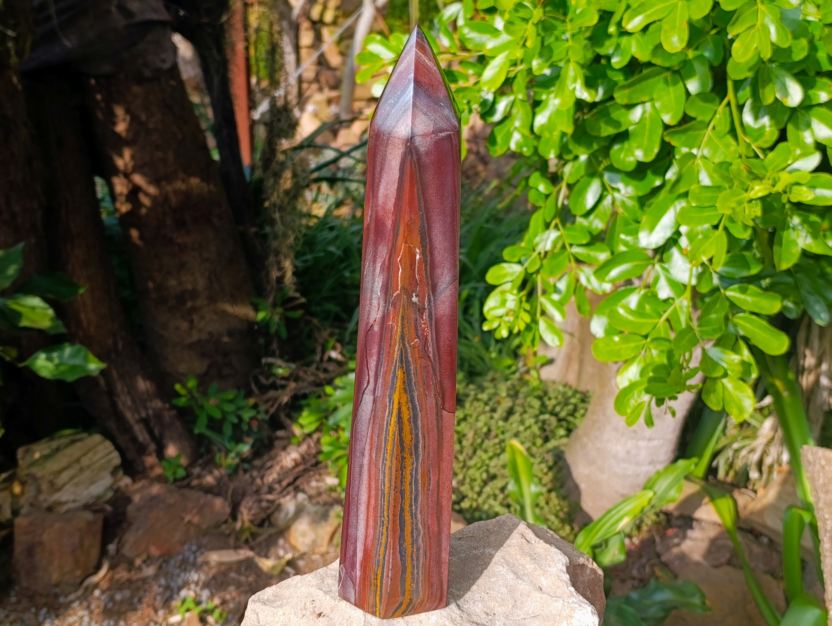 Polished Banded Tiger Iron Jasper Tower x 1 From Northern Cape, South Africa - Toprock Gemstones and Minerals 