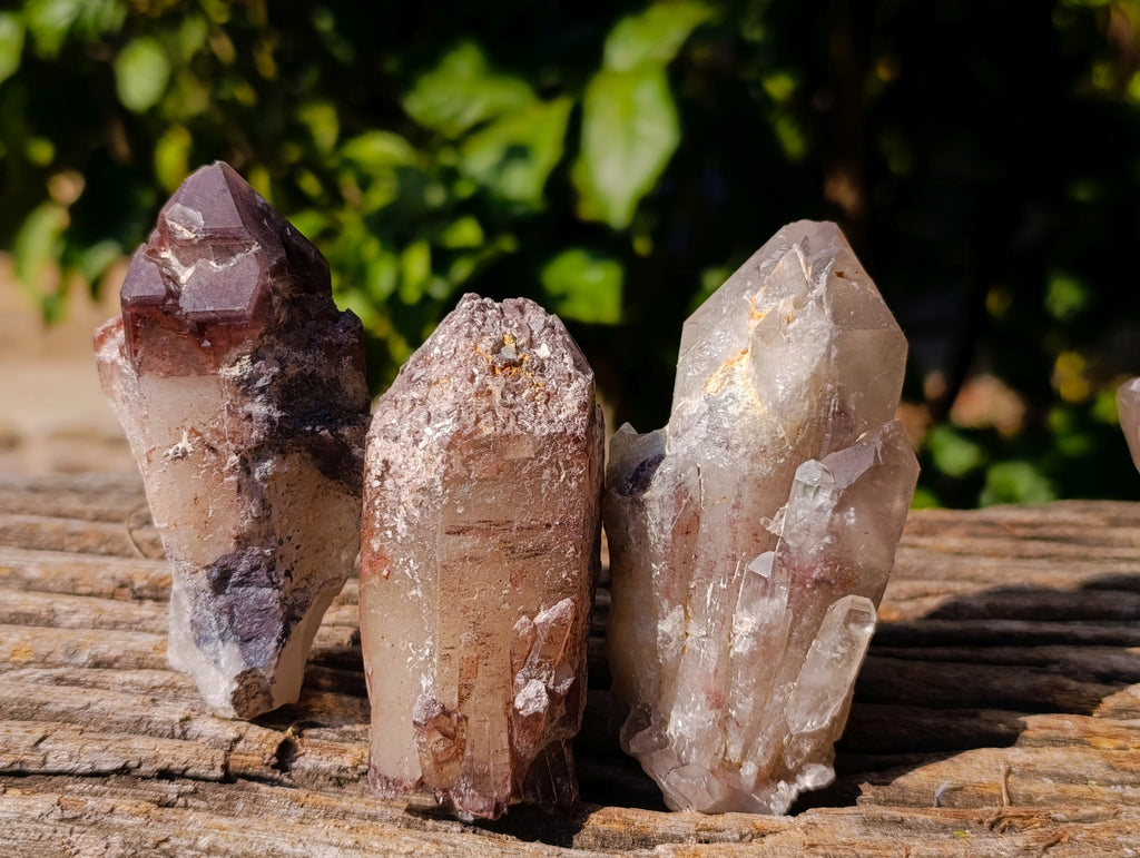 Natural Red Hematoid Quartz Crystals x 12 From Karoi, Zimbabwe - Toprock Gemstones and Minerals 