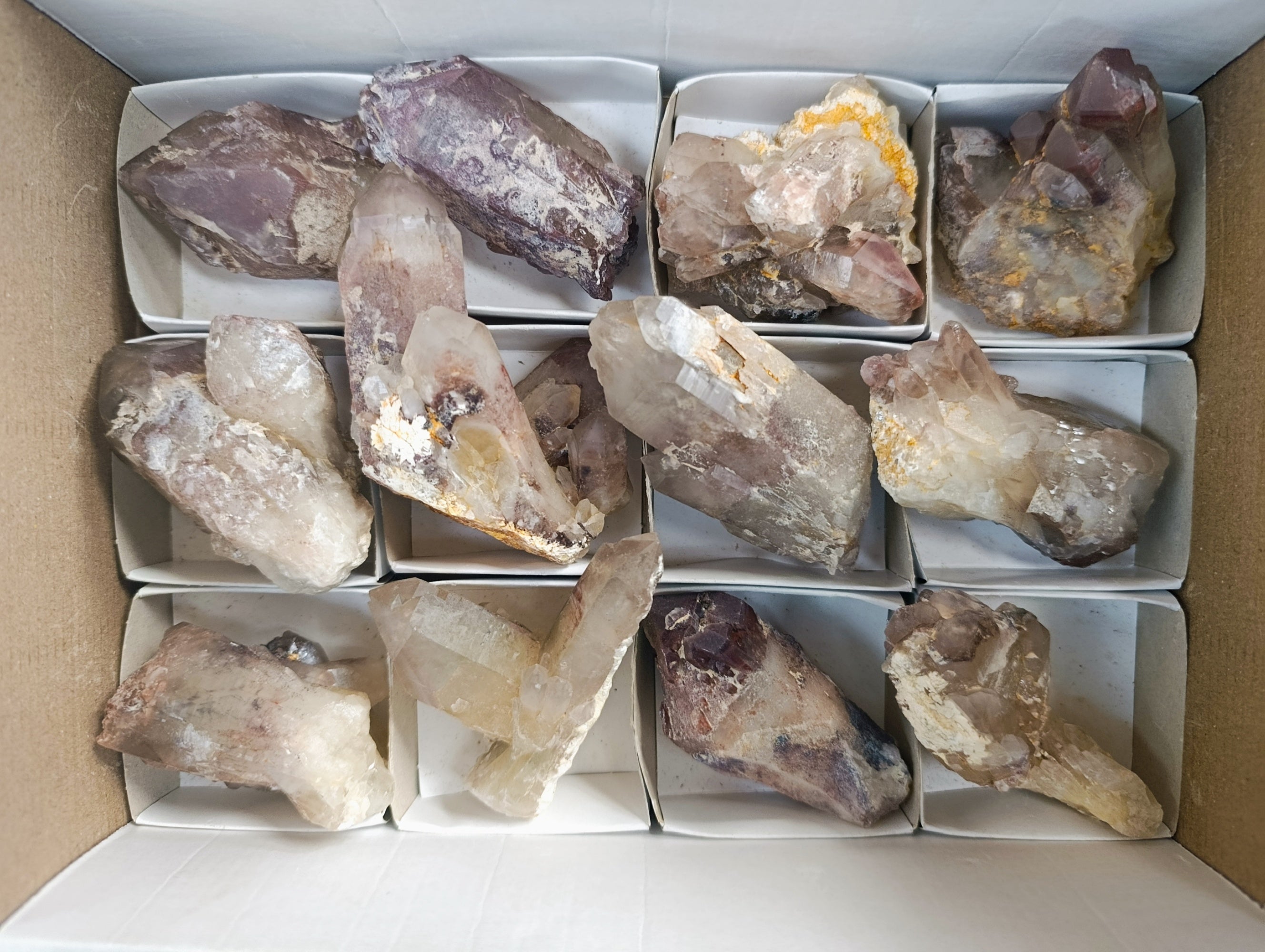 Natural Red Hematoid Quartz Crystals x 12 From Karoi, Zimbabwe - Toprock Gemstones and Minerals 