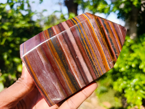 Polished Banded Tiger Iron Points x 2 From Northern Cape, South Africa
