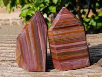 Polished Banded Tiger Iron Points x 2 From Northern Cape, South Africa - Toprock Gemstones and Minerals 
