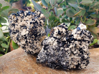 Natural Schorl Black Tourmaline on Orthoclase Matrix x 3 From Erongo, Namibia - Toprock Gemstones and Minerals 