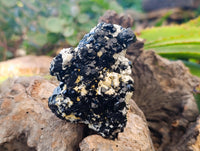 Natural Schorl Black Tourmaline on Orthoclase Matrix x 3 From Erongo, Namibia - Toprock Gemstones and Minerals 