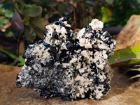 Natural Schorl Black Tourmaline on Orthoclase Matrix x 3 From Erongo, Namibia - Toprock Gemstones and Minerals 