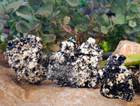 Natural Schorl Black Tourmaline on Orthoclase Matrix x 3 From Erongo, Namibia - Toprock Gemstones and Minerals 