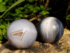 Polished Banded Agate Spheres x 4 From Madagascar - Toprock Gemstones and Minerals 