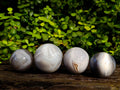 Polished Banded Agate Spheres x 4 From Madagascar - Toprock Gemstones and Minerals 