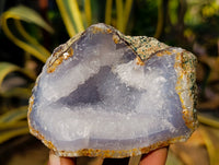 Natural Blue Lace Agate Geode x 12 From Nsanje, Malawi - Toprock Gemstones and Minerals 