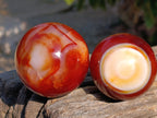 Polished Carnelian Agate Spheres x 6 From Madagascar - Toprock Gemstones and Minerals 