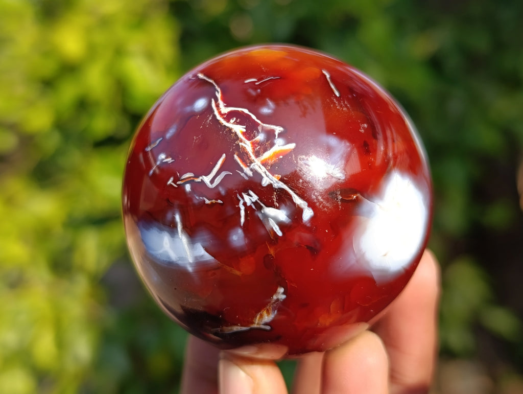 Polished Carnelian Agate Spheres x 6 From Madagascar - Toprock Gemstones and Minerals 