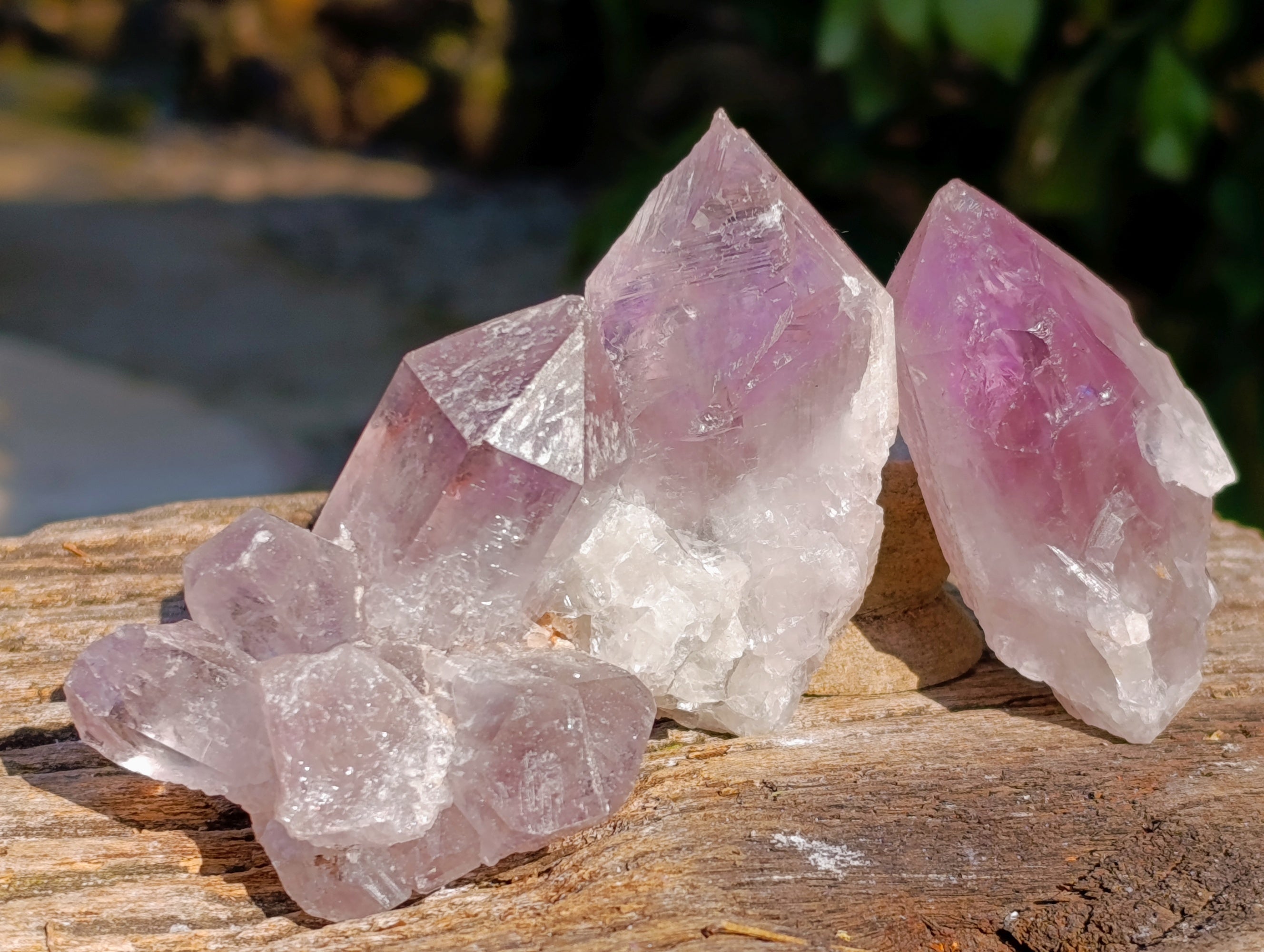 Natural Jacaranda Amethyst Single Quartz Crystals x 35 From Mumbwa, Zambia - Toprock Gemstones and Minerals 