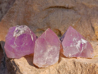 Natural Jacaranda Amethyst Single Quartz Crystals x 35 From Mumbwa, Zambia - Toprock Gemstones and Minerals 